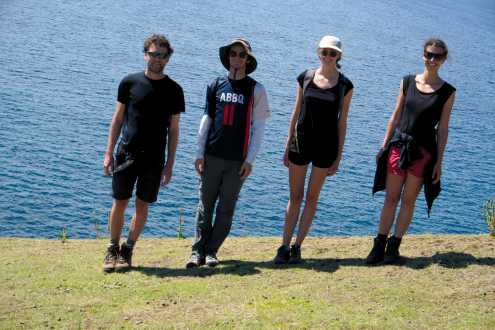 Cheesing with friends on maria island
